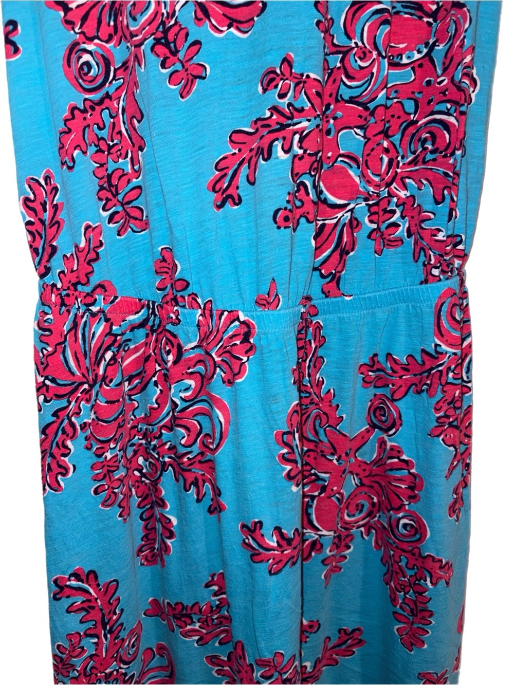 Lilly Pulitzer Mills Maxi Dress Searulean Blue Rhode Island Reef Medium - Picture 4 of 7